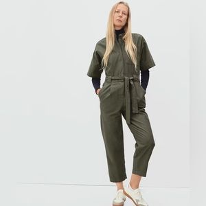 Everlane The Fatigue Short-Sleeve Jumpsuit in Kalamata